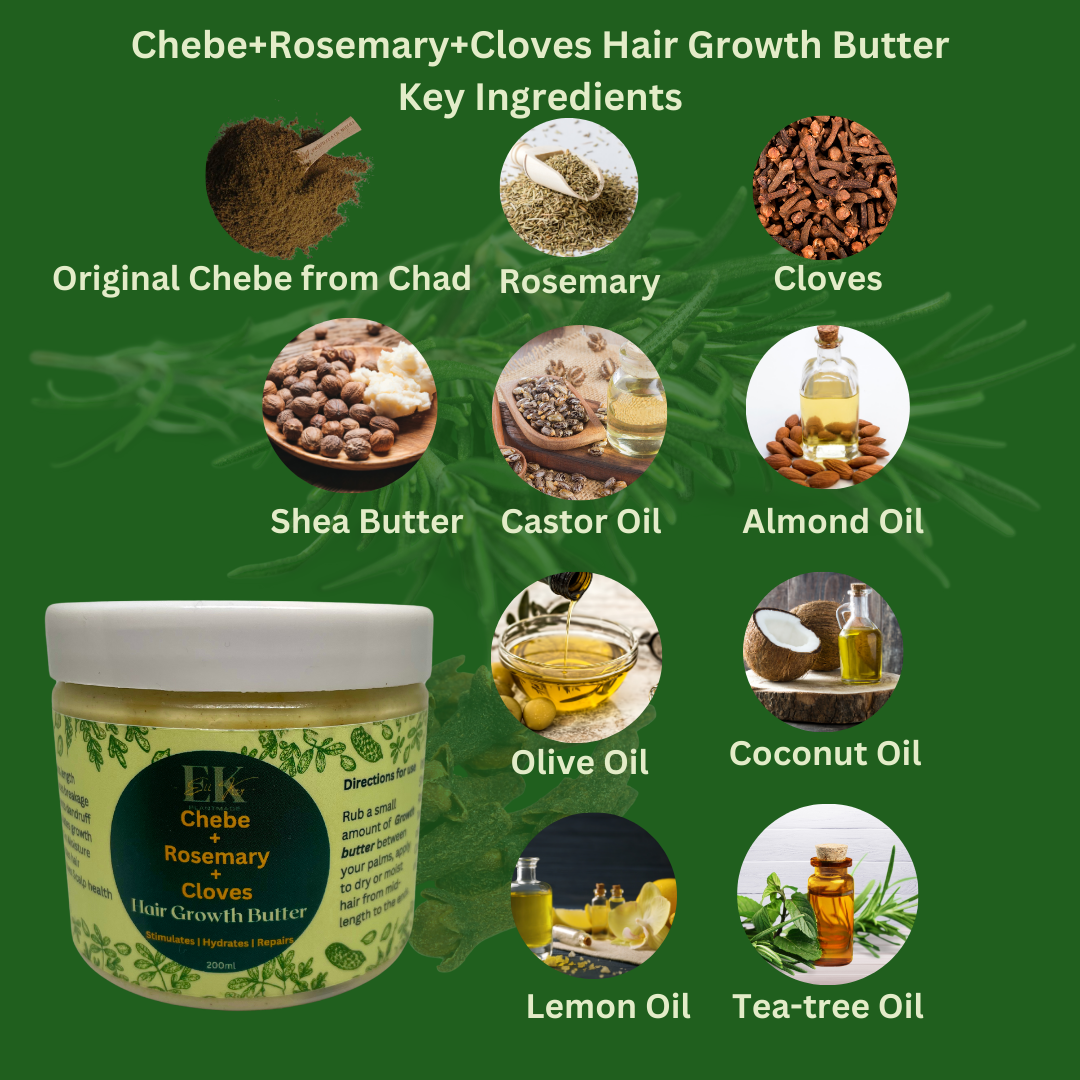 Hair Growth Oil and Butter Set; Promotes Hair Growth & Healthy Scalp