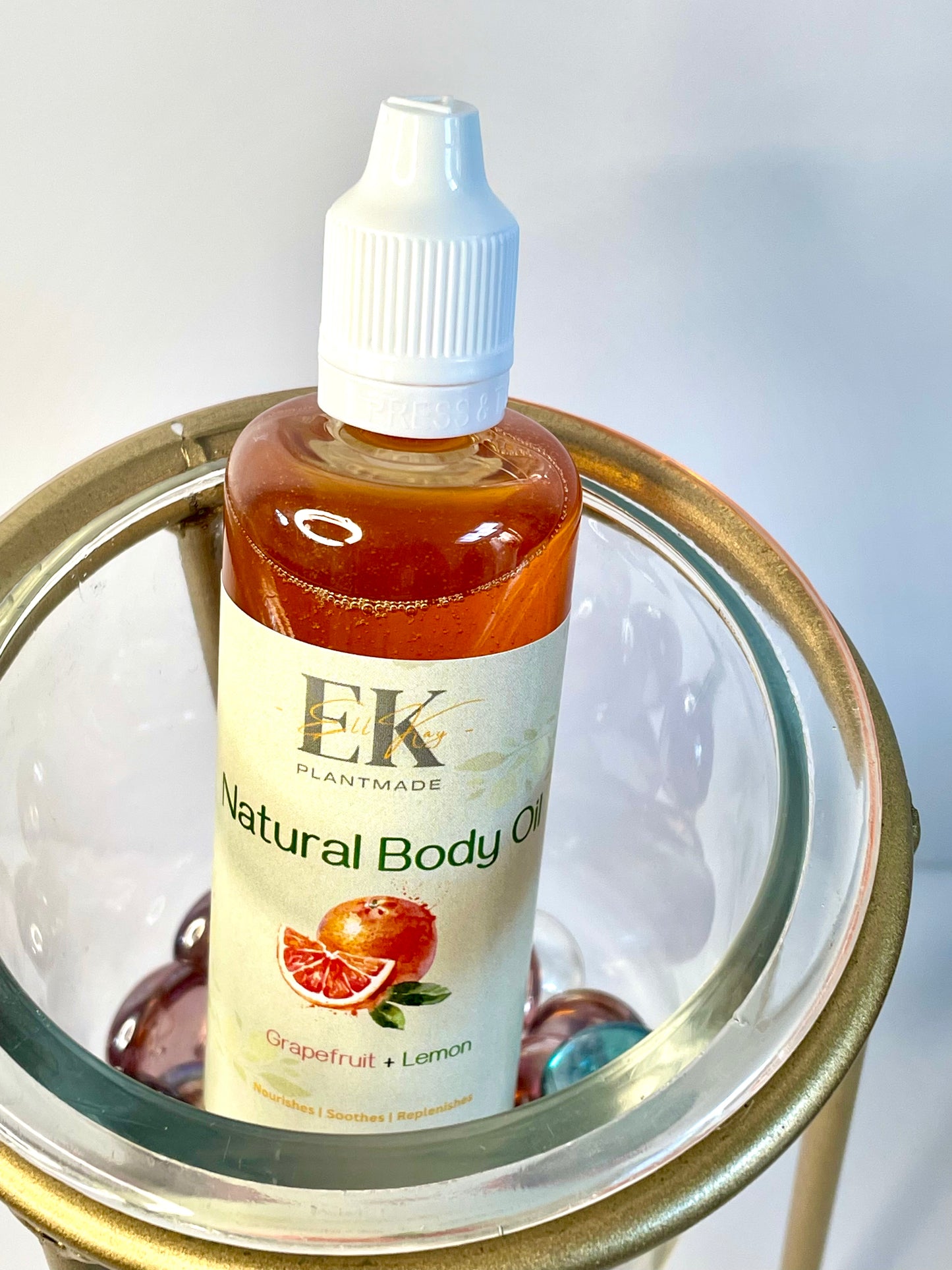 Grapefruit+Lemon All-Natural Body Oil – Nourishes, Hydrates & Revitalizes the Skin