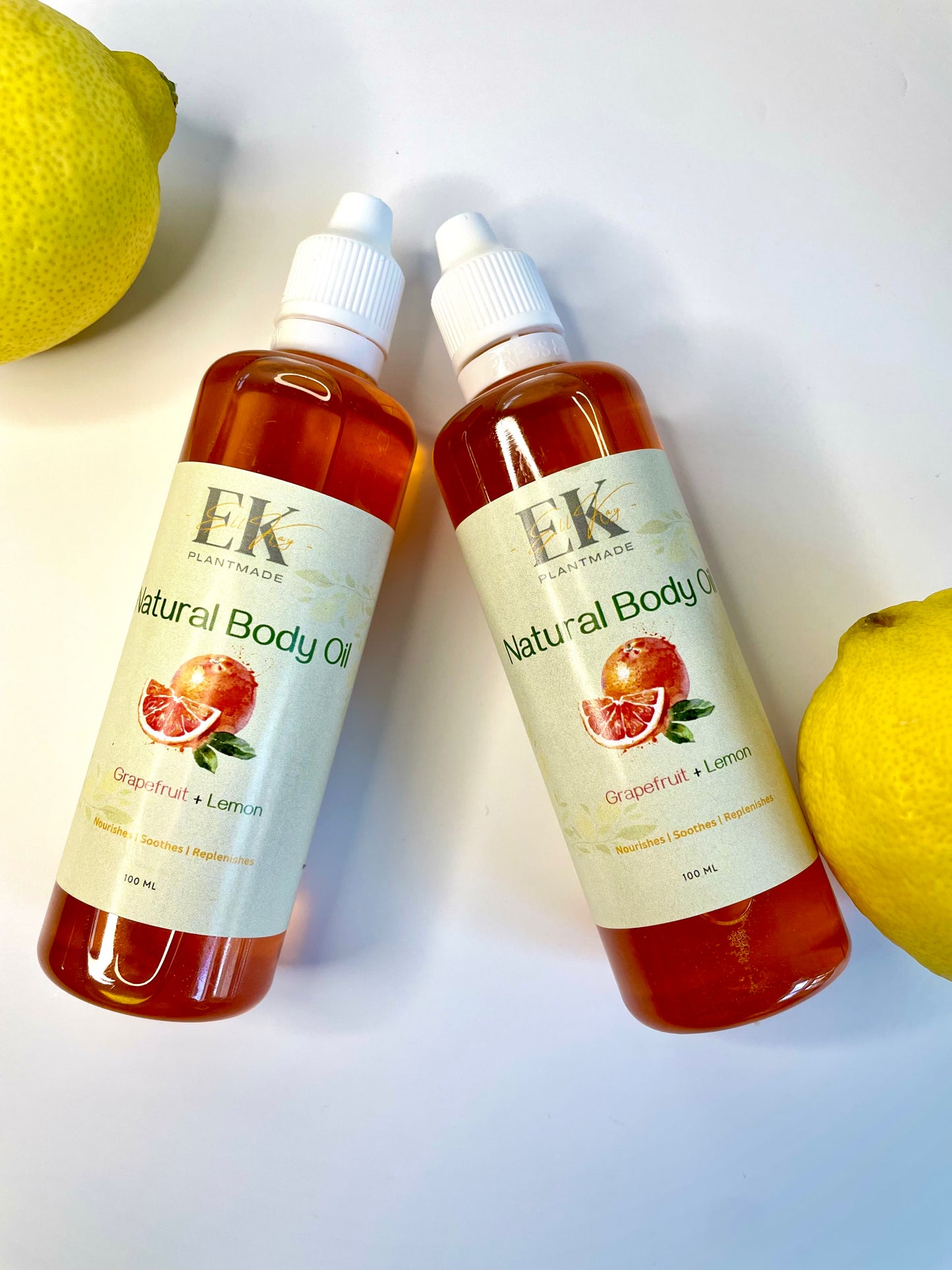 Grapefruit+Lemon All-Natural Body Oil – Nourishes, Hydrates & Revitalizes the Skin