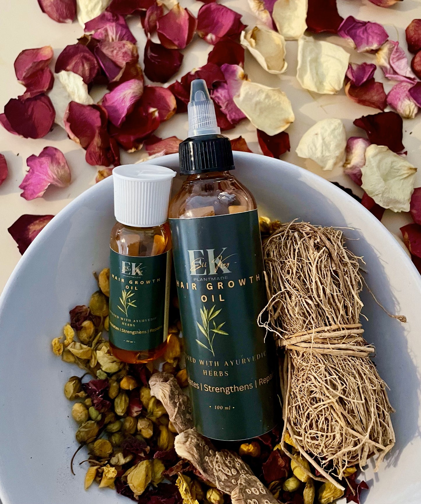 Ayurvedic Hair Growth Oil || 100% Natural Oils and Herbs for Dandruff & Hair Loss Treatment.