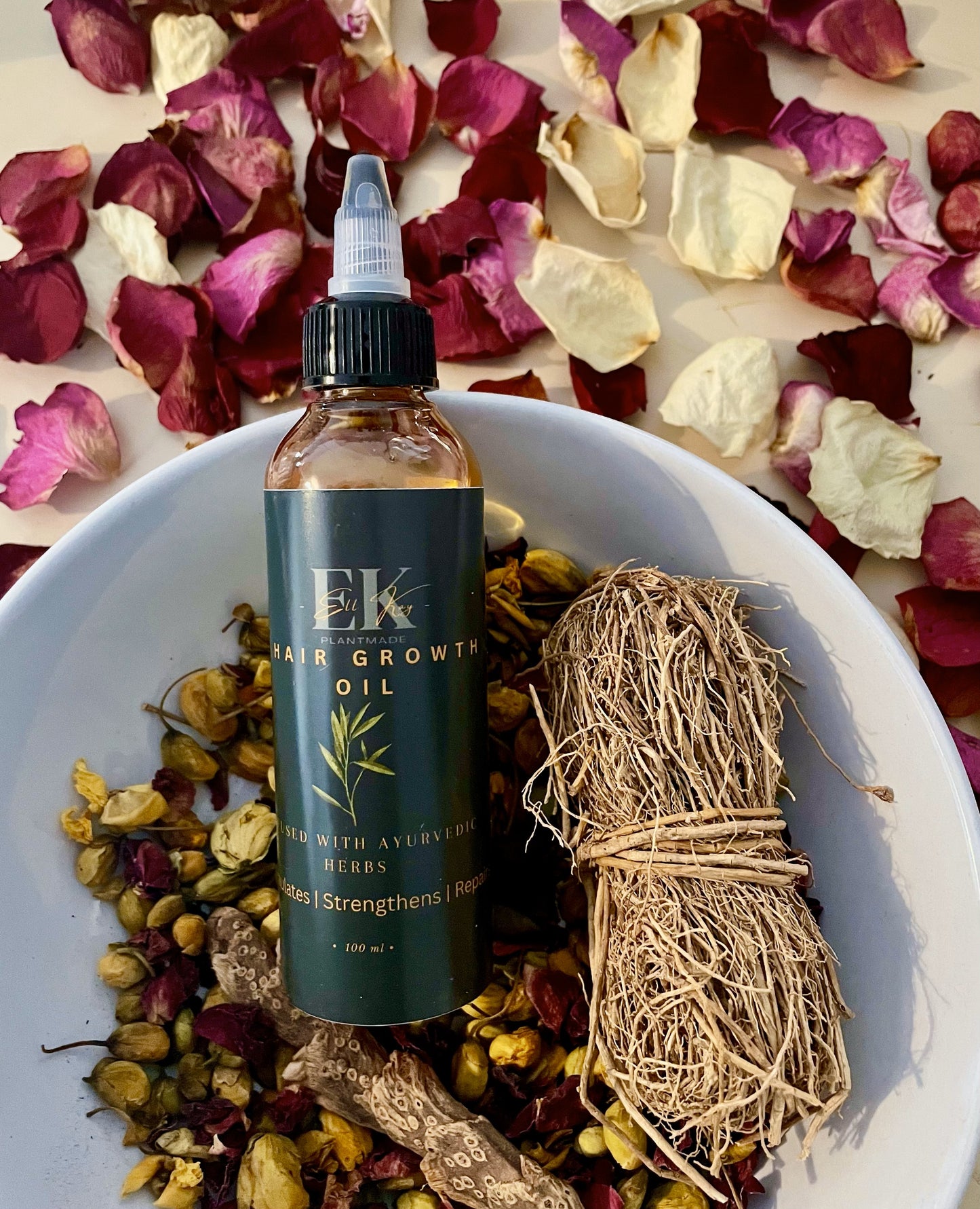 Ayurvedic Hair Growth Oil || 100% Natural Oils and Herbs for Dandruff & Hair Loss Treatment.