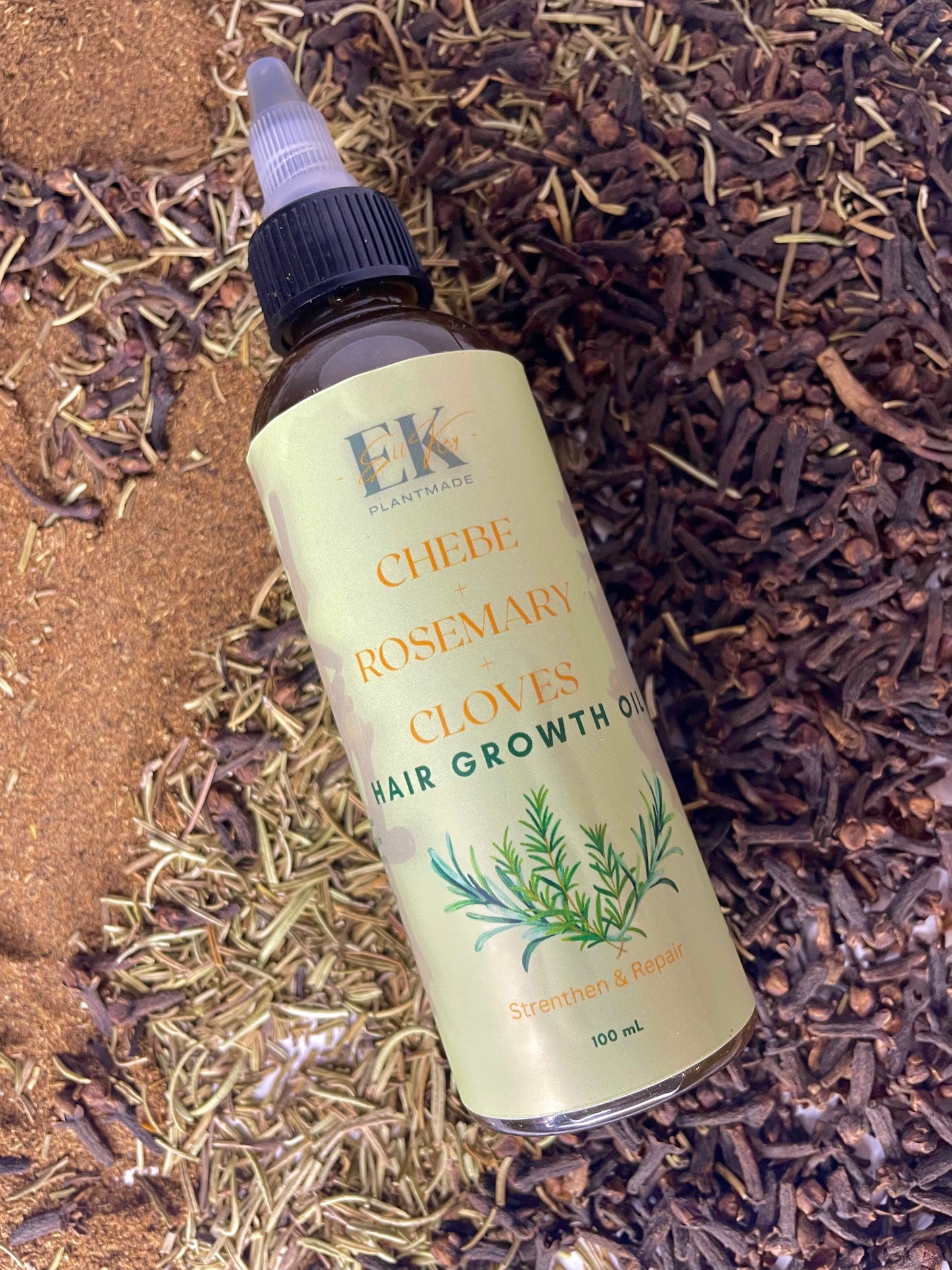 Chebe, Rosemary & Cloves Hair Growth Oil – For healthier, Stronger and longer hair. Enriched with Jojoba, Coconut & Castor Oil
