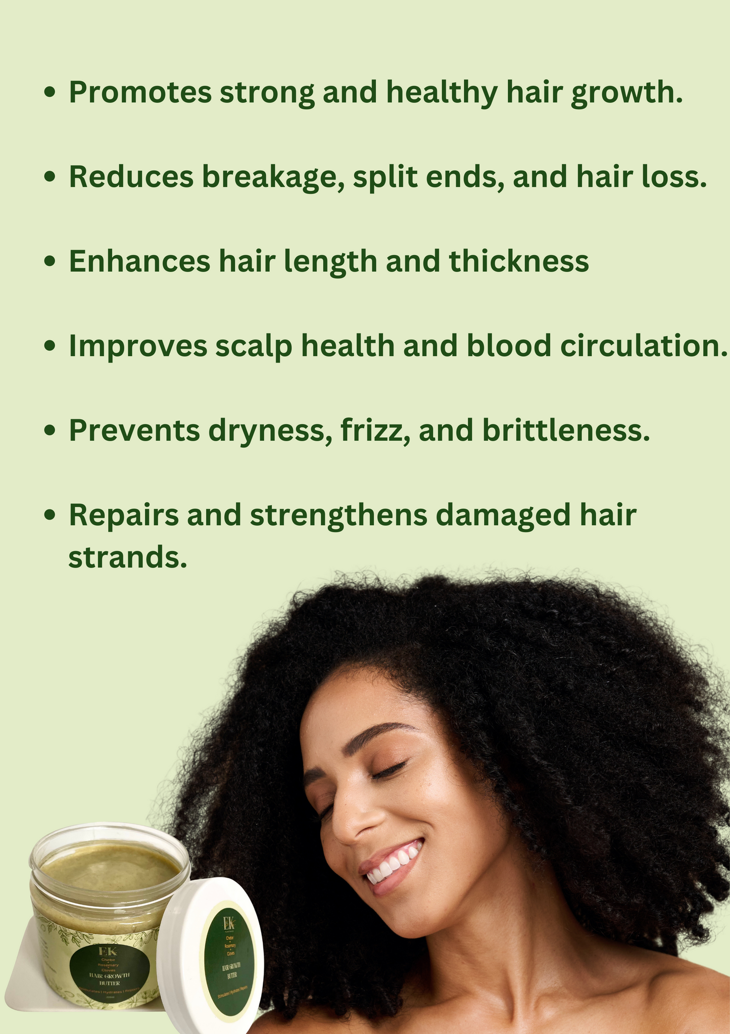 Premium Hair Growth Butter | Enriched with Chebe, Rosemary, Cloves & Natural Oils